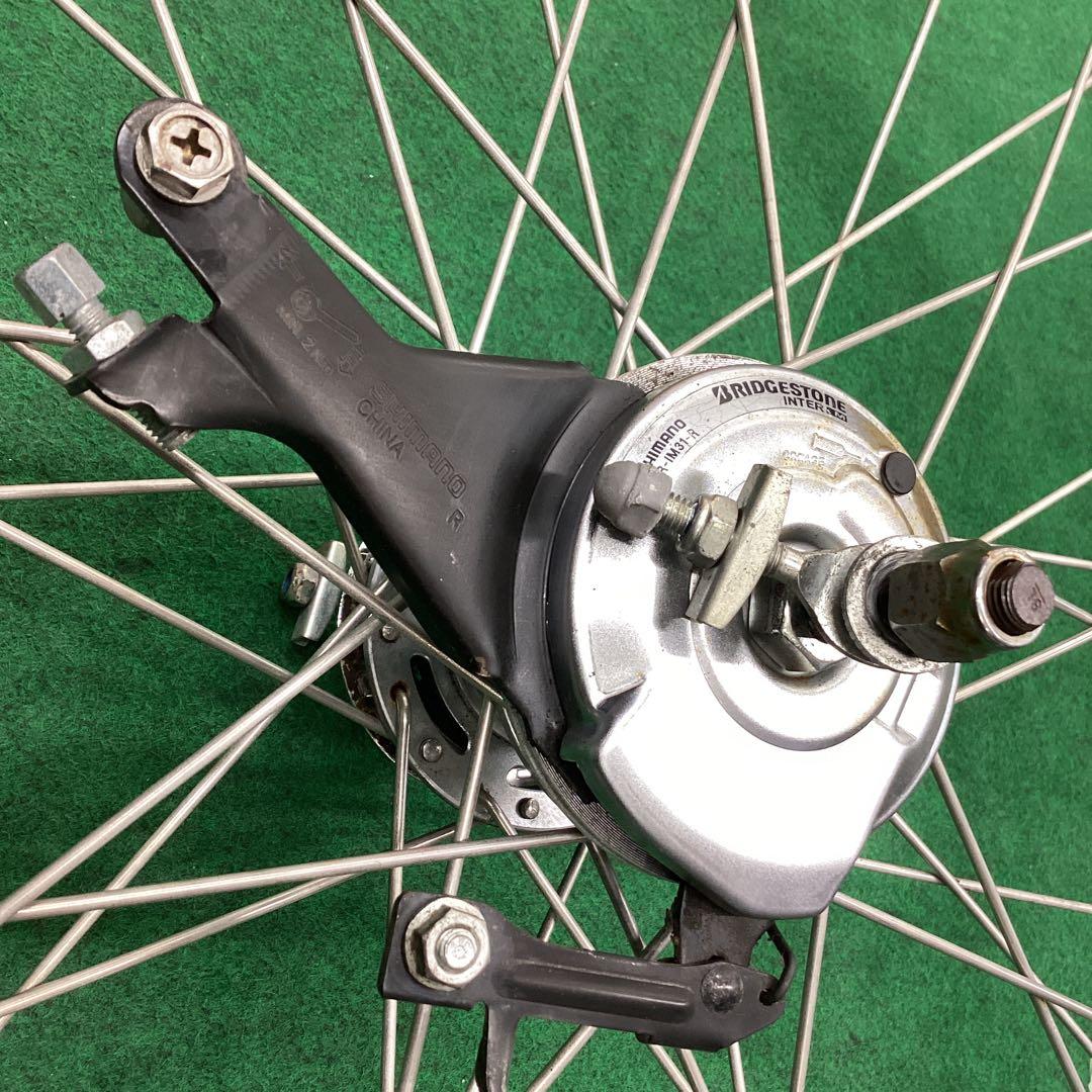 ベルト用 内装3段　ステンレスリム　27インチ　後輪　タイヤ付　ブリヂストン
