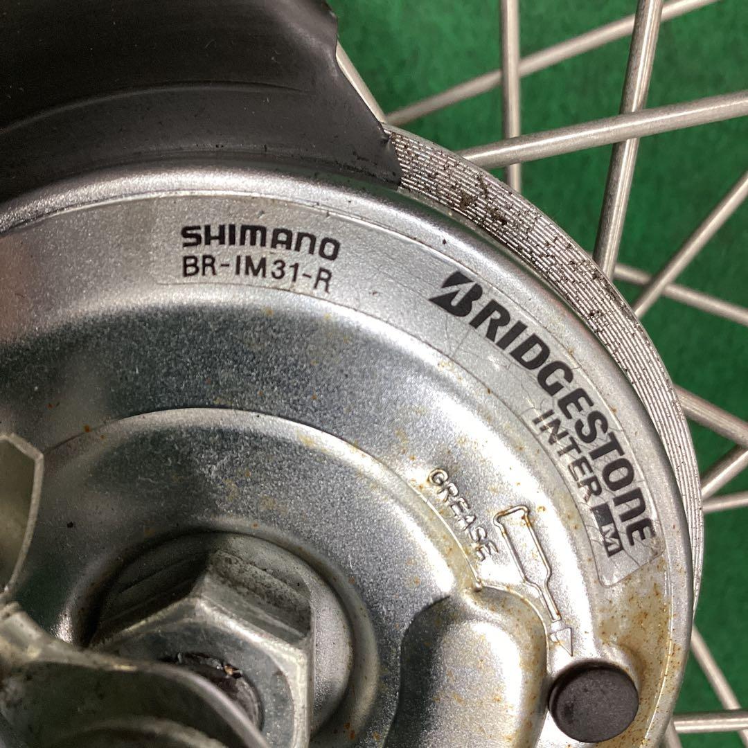 ベルト用 内装3段　ステンレスリム　27インチ　後輪　タイヤ付　ブリヂストン