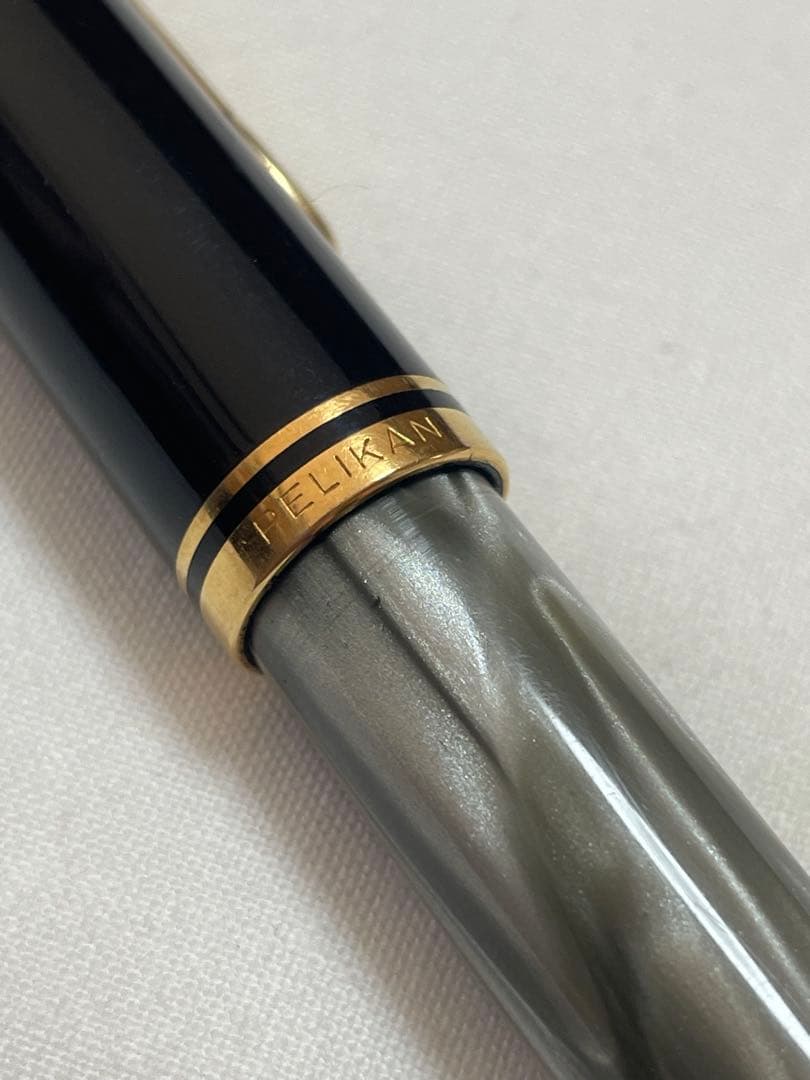 ペリカン 年筆 マーブルシルバー×ブラック