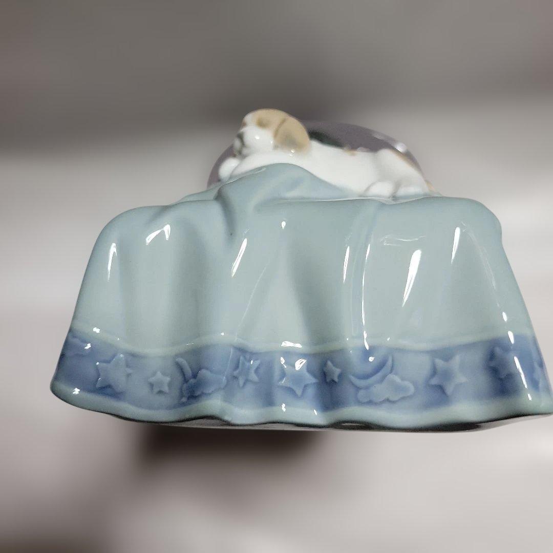 Lladro 子供と犬の陶器置物　僕とおねんね 1988年絶版品リヤドロ