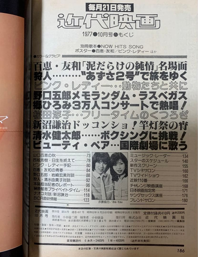 近代映画　1977(昭和52)年10月号