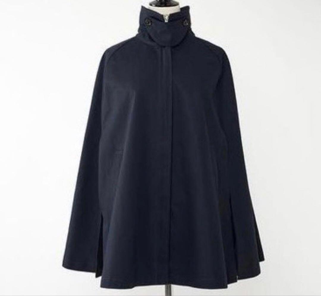 Heveトレンチケープコート ネイビー