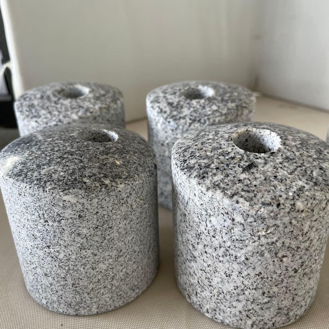 ペン立て　御影石8個＋おしゃれ　トレイ　1個　セット