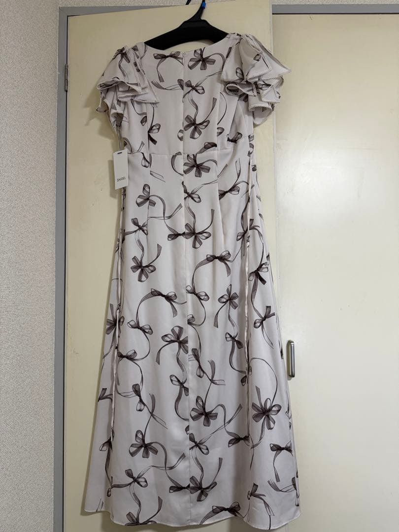 snidel スナイデルSustainableリボンプリントワンピース　サイズ2