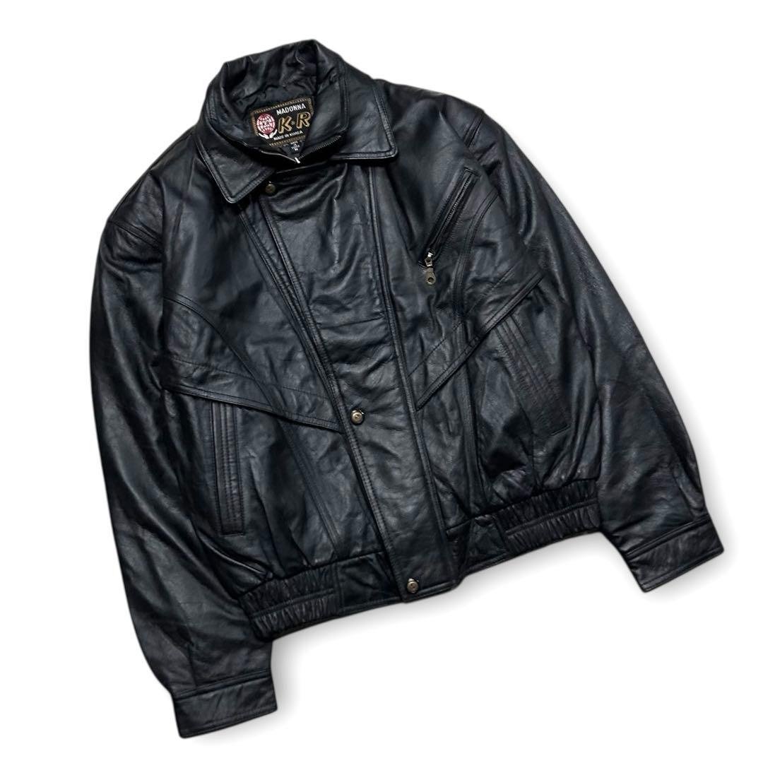 90s vintage レザージャケット 短丈 A2 本革 フライトジャケット