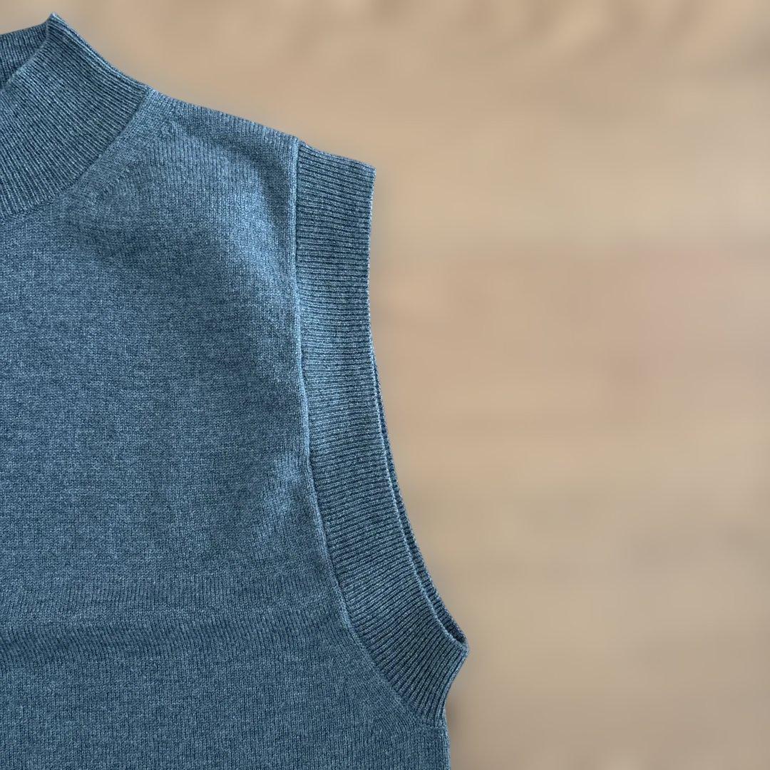 MARGARET HOWELL ウールカシミヤ モックネック ニットベスト