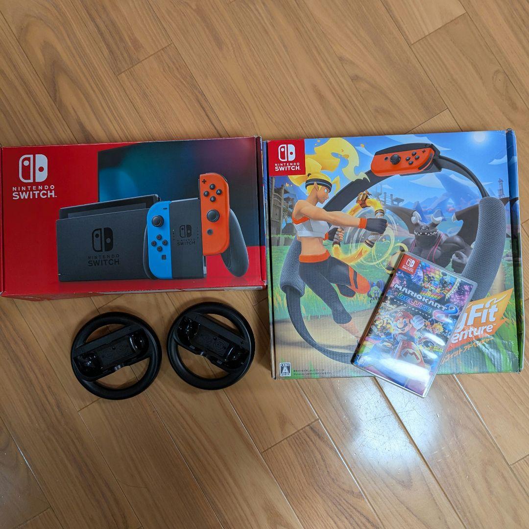 Nintendo Switch　本体　マリカー、リングフィットアドベンチャー付