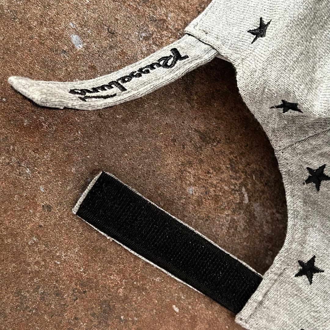 ラッセルノ キャップ　ライトグレー×黒 星柄 ルチャ スウェット地 ゴルフウェア