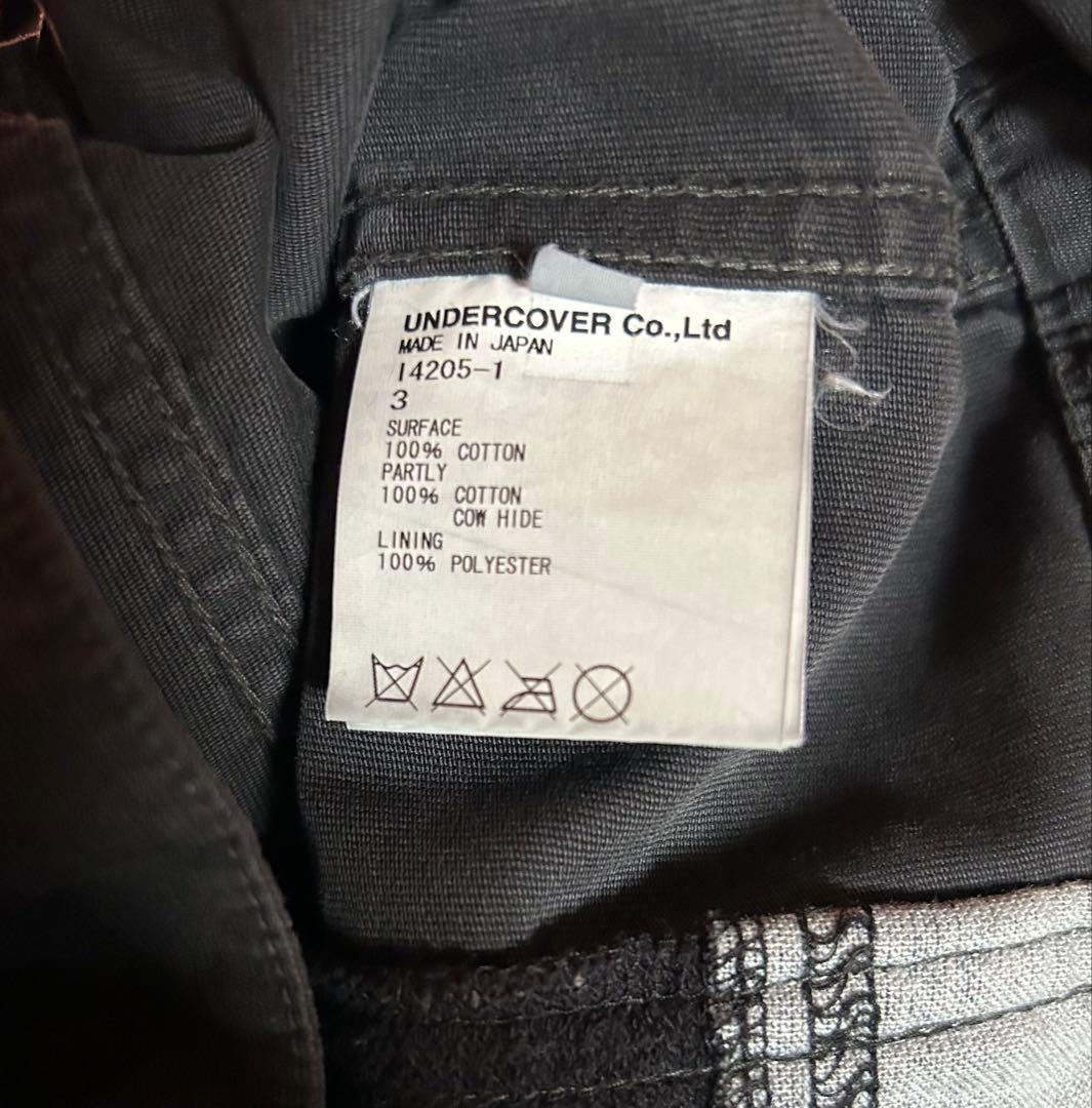 アンダーカバーイズム　袖レザーレイヤードジャケットundercover サイズ3