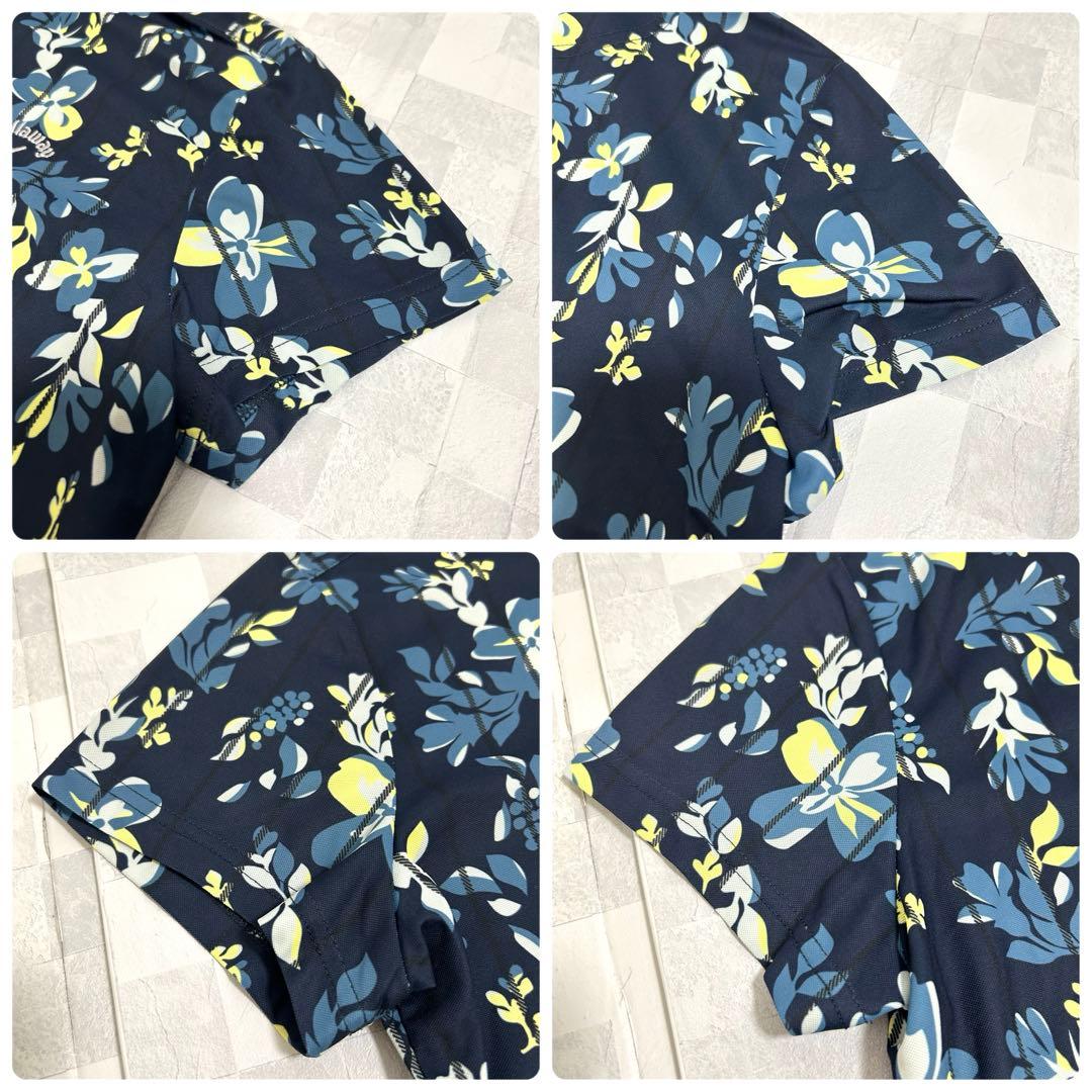 美品 キャロウェイ ゴルフウェア セットアップ 花柄 ネイビー Lサイズ 希少