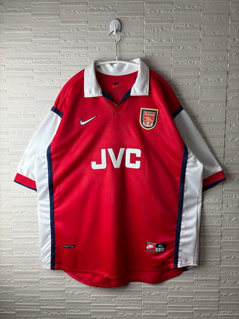 90s NIKEアーセナル　ベルカンプ　ヴィンテージ ユニフォーム ゲームシャツ