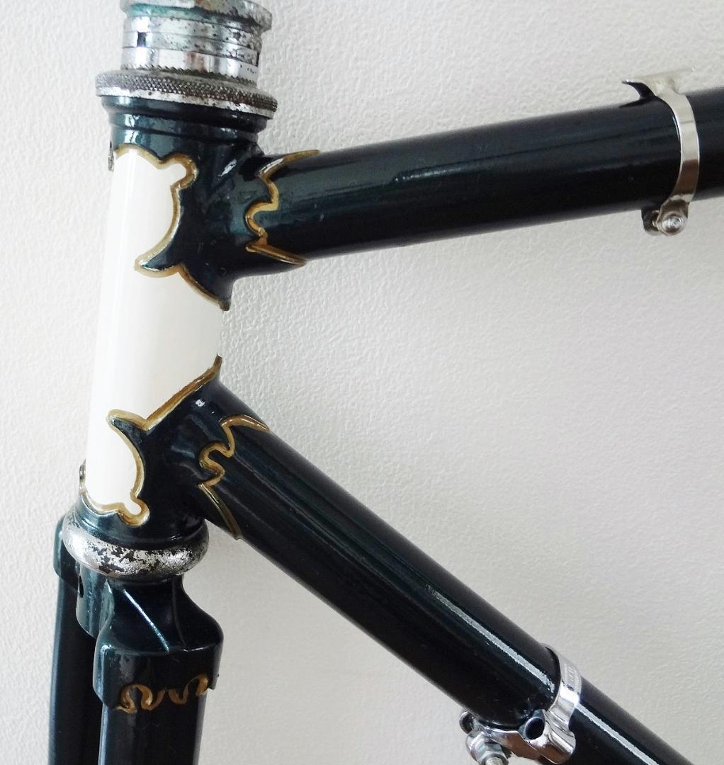 【超希少】ナベックスラグ　クロモリ　ロードバイク　クラシック　深緑【リペイント】