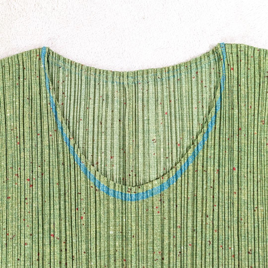 プリーツプリーズ　イッセイミヤケ　マーブル柄　プリーツ　ロングワンピース　3