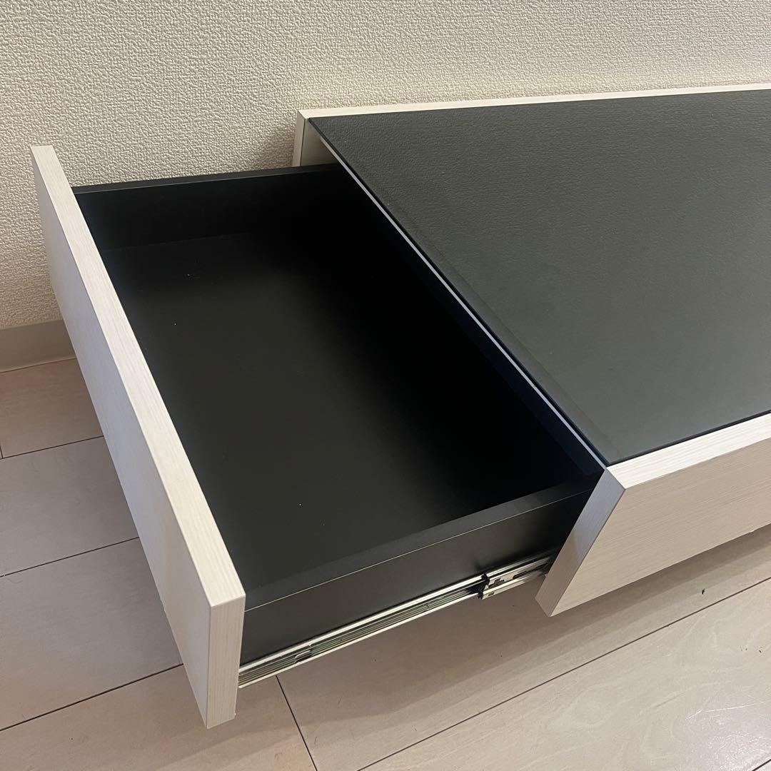 美品日本製定価35000円モダンガラステーブル