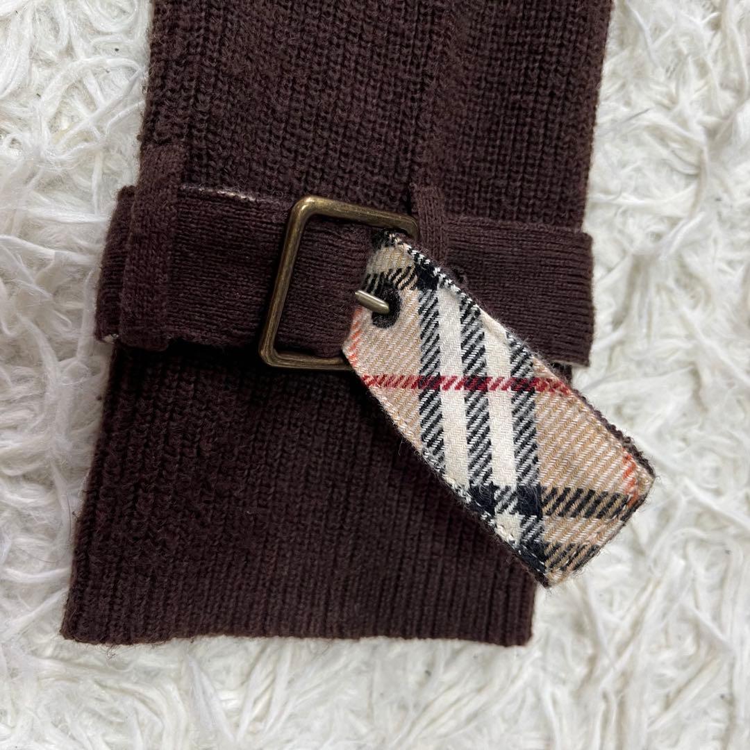 美品✨バーバリーブルーレーベル ナポレオンカーディガン ノバチェック 38 茶