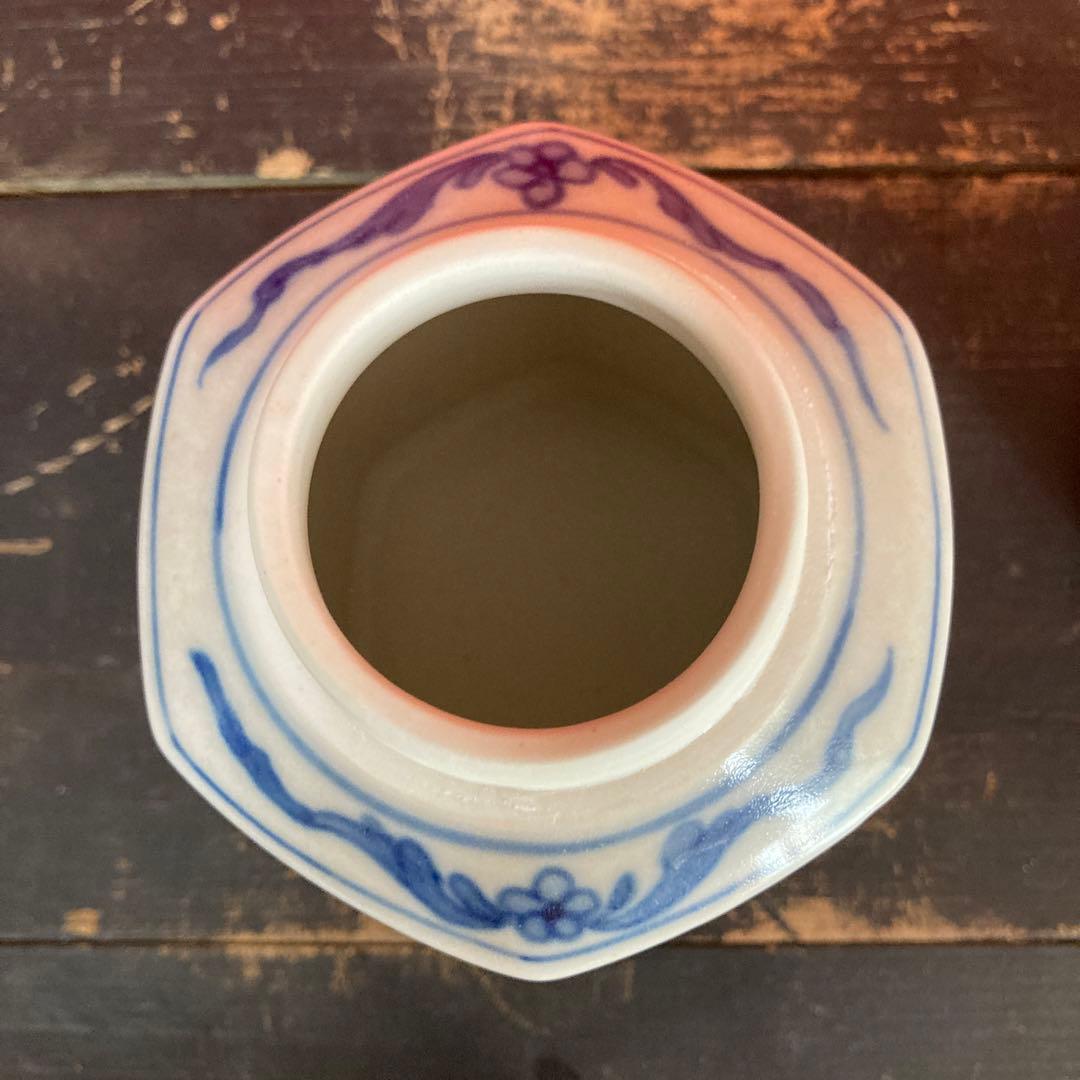 ①中国　染付　急須　水注　山水図　康熙年製銘②中国　染付　茶葉入　山水図　二点