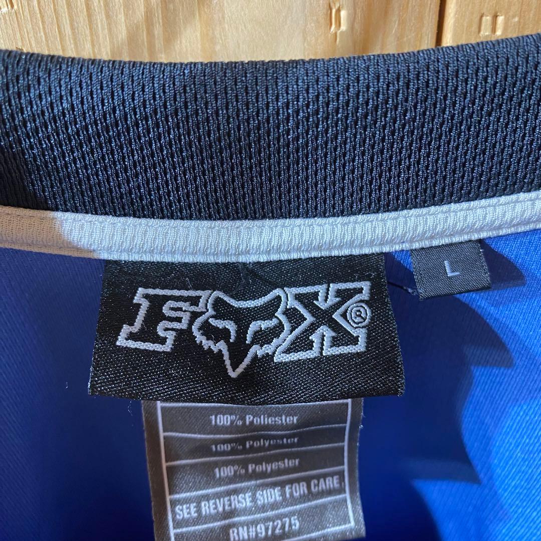 ss4972 FOX フォックス ハーフジップ Tシャツ 青 黒 L