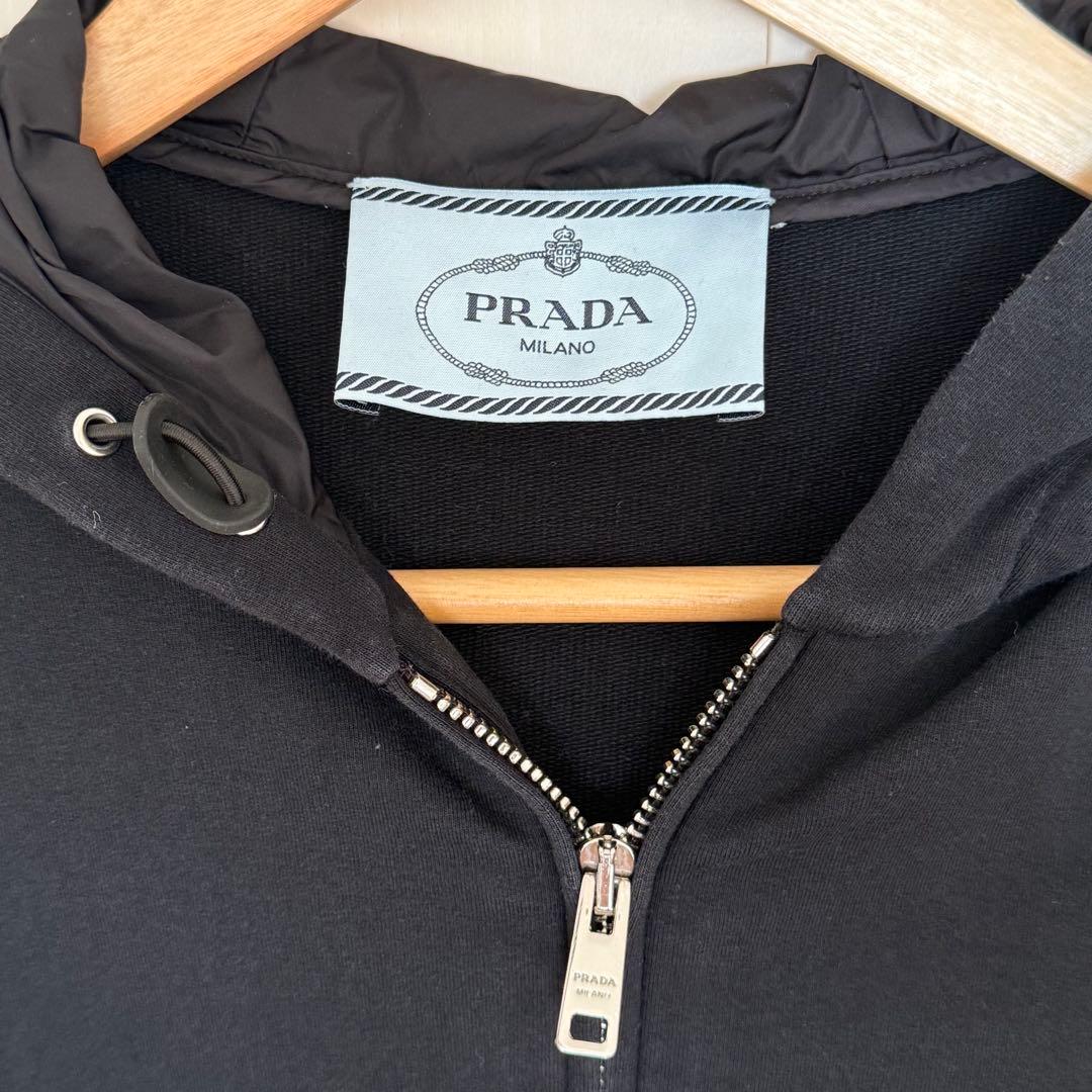 PRADA SPORTS プラダ フルジップパーカー/ナイロンコンビ Mサイズ