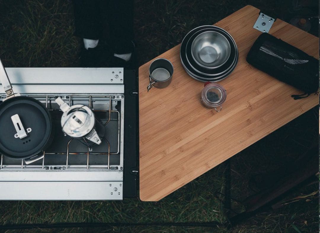 スノーピーク マルチファンクションテーブル竹 セット CK-218 CK-219