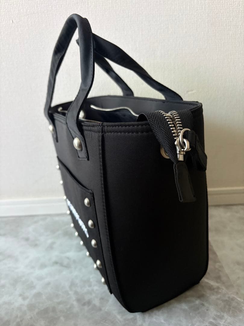 【未使用】PEARLY GATES カートバック スタッズ 刺繍ロゴ ブラック