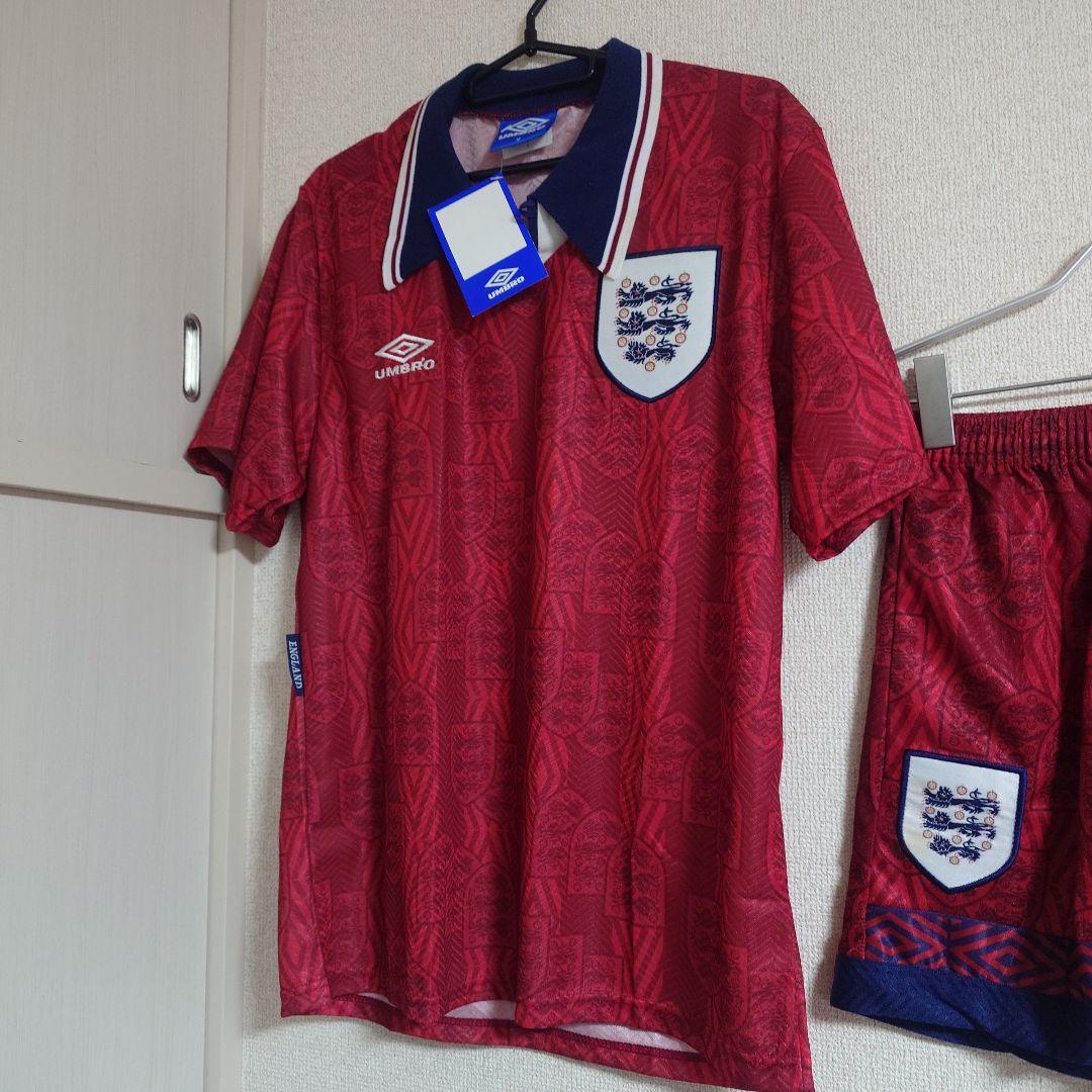 【レア】イングランド代表93/95アウェイ 未使用ユニ＋タグ無しパンツset