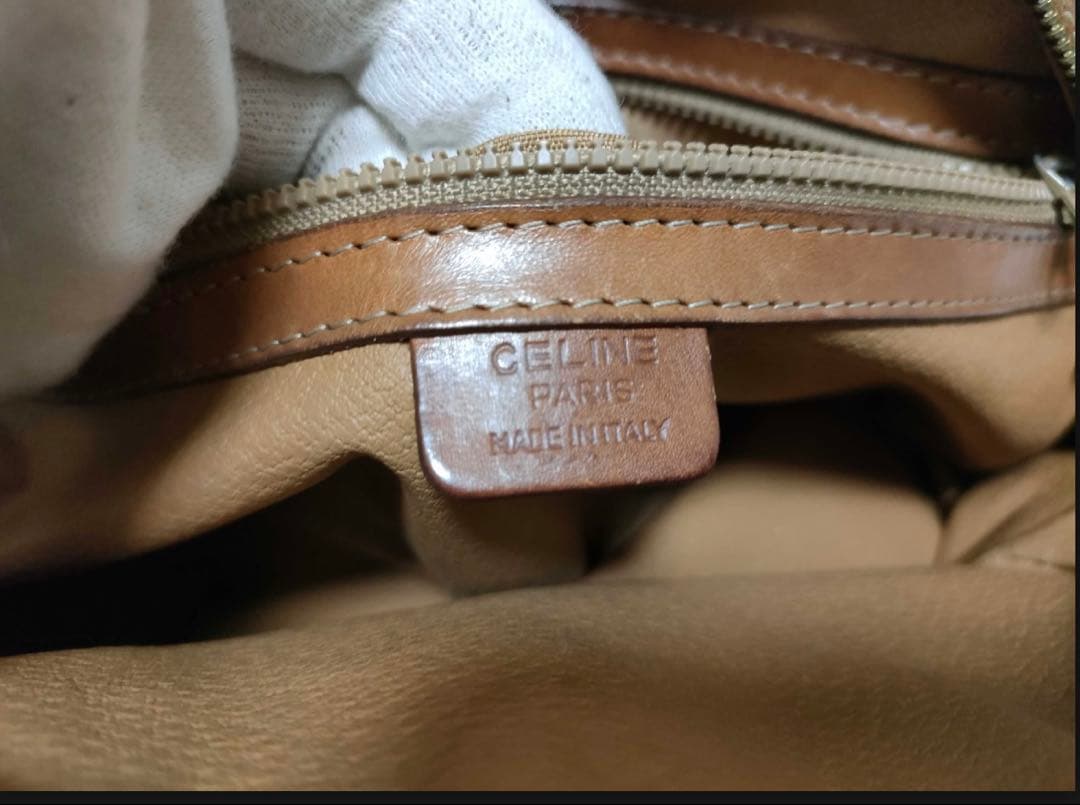 CELINE ハンドバッグ マカダム トリオンフ レザー