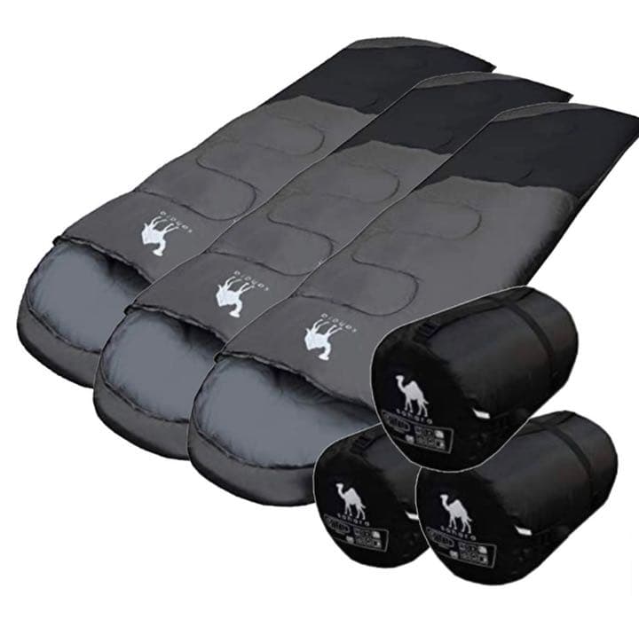 新品　配色　収納袋付き　2way　封筒型シュラフ　寝袋　羽毛 ダックダウン 黒