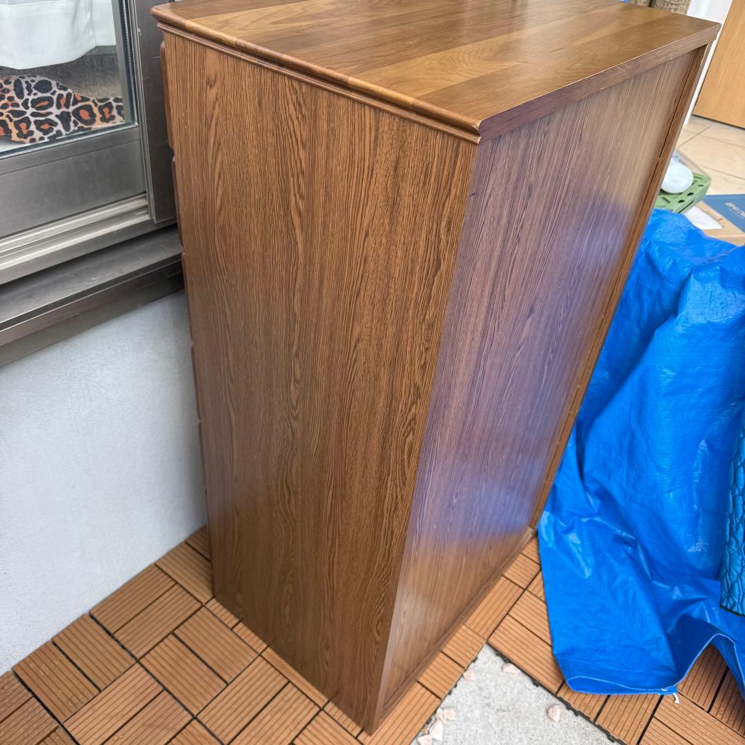 木目調 8段チェスト　いい感じのタンス