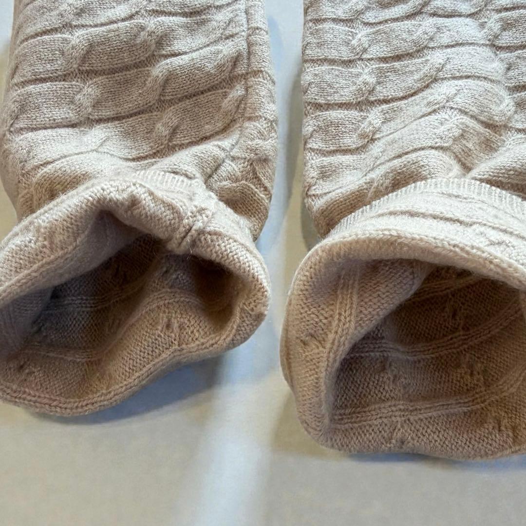 春先◎Max Mara カシミヤ混ケーブル編み ニットワンピース M