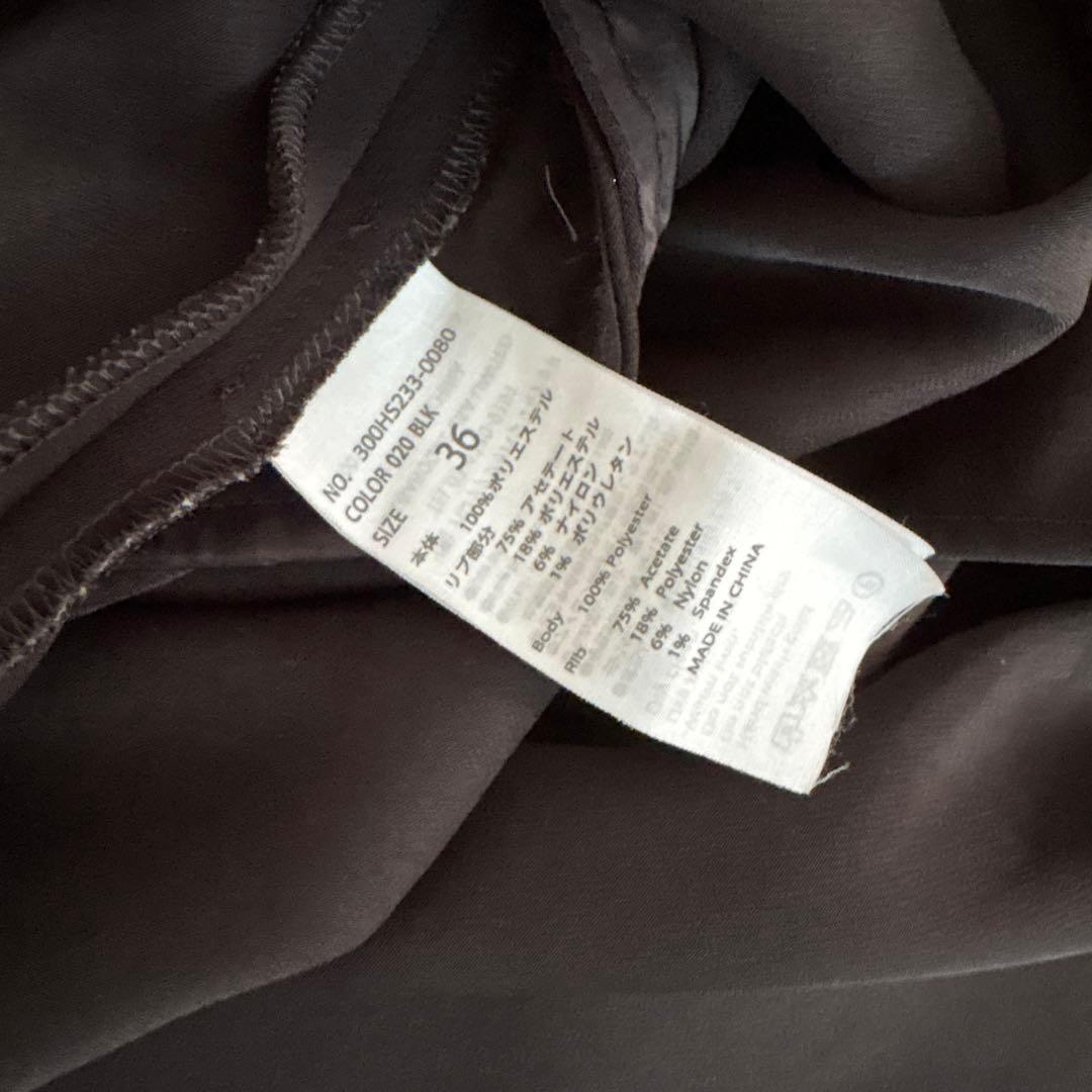 ワンピース ENFOLD CURVE-SLEEVE ASYMMETRY-DRESS