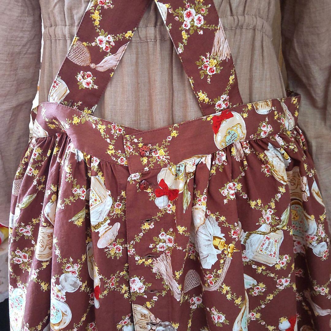 ＊ピンクハウス＊パフュームプリントサロペットスカート♪エプロンタブリエ＊香水瓶