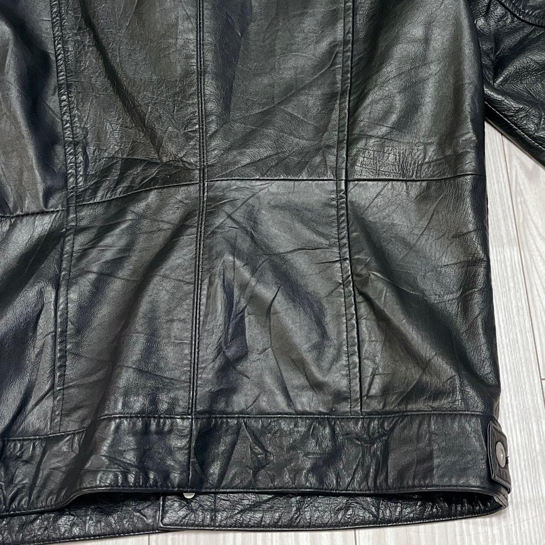 RUBIK レザー トラッカージャケット XL 黒 本革