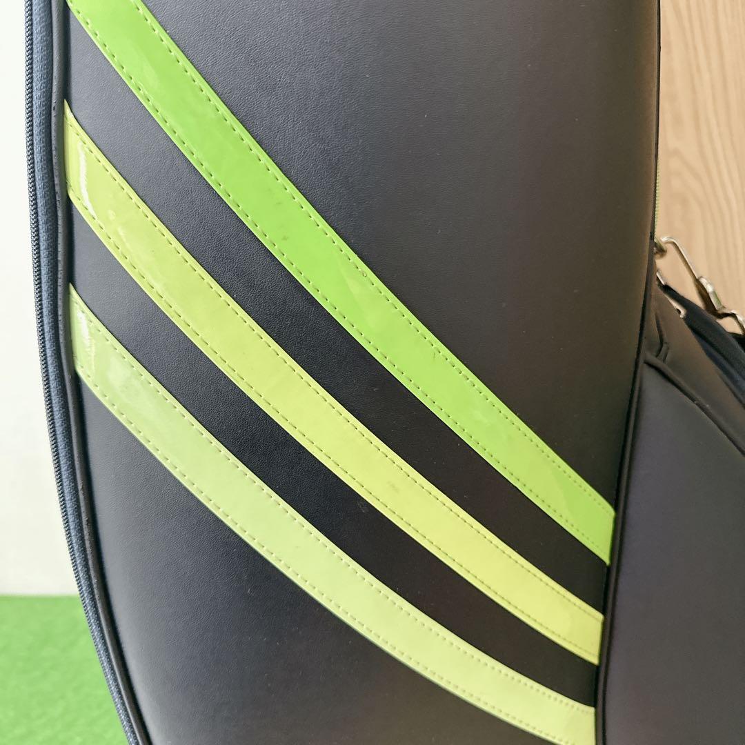 希少 アディダス キャディバッグ 8.5型 5分割 ネイビー ネオンイエロー