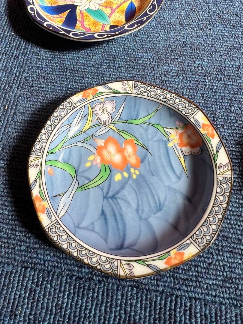 1025 有田焼　天王窯　絵変り　皿　5客　未使用