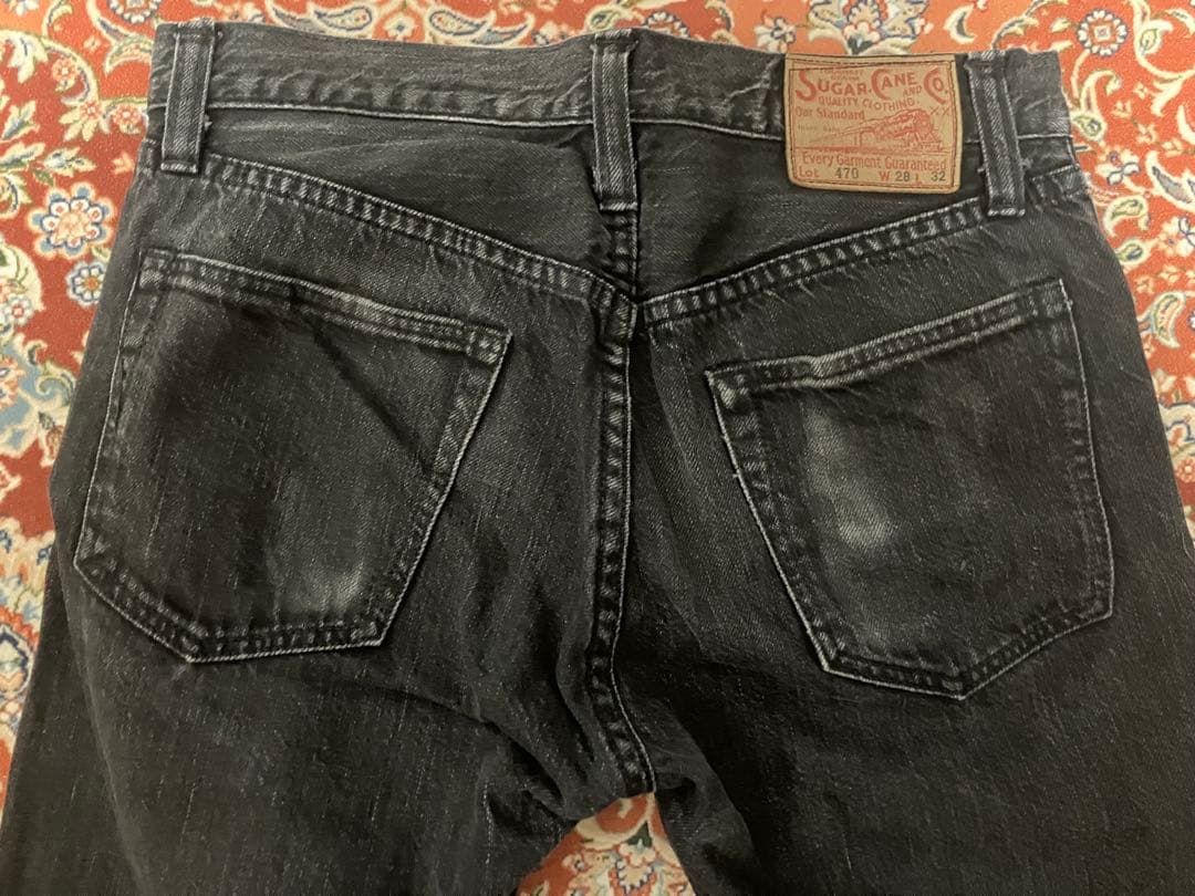激安　SUGARCANE シュガーケーン SC41470 W28 ブラックデニム