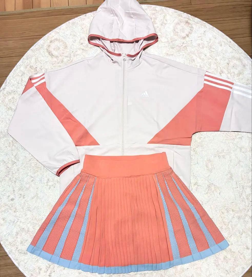 新品✨ アディダス ゴルフ プリーツスカート＆フードジャケット セットアップ
