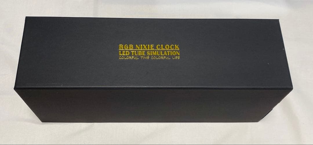 ニキシー管 時計 Wi-Fi同期 1600万色 レトロモダン木製デジタル時計