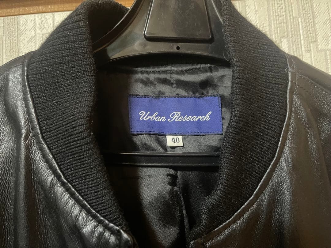 はなはな　Urban Research ブラックレザージャケット 40