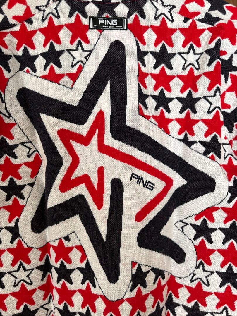 【新品格安・半額以下】PING 星柄 ジップアップジャケット 定価19,800円