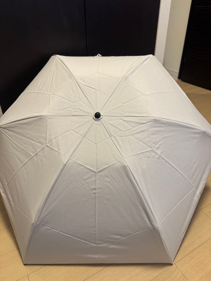 新品SUN BARRIER 100 折りたたみ日傘 ホワイト ３段折 晴雨兼用