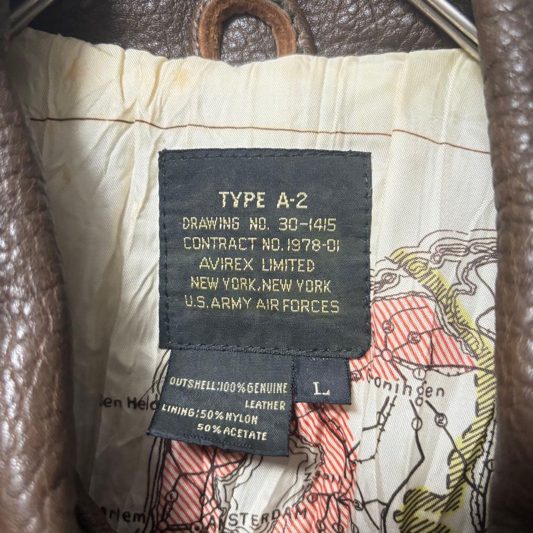 希少✨AVIREX レザージャケット　A-2 グレンミラー　AAAFバンド　本革