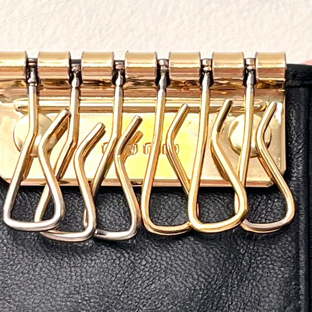 miumiu ミュウミュウ マテラッセ　キーケース　6連　ブラック 0210-⑥