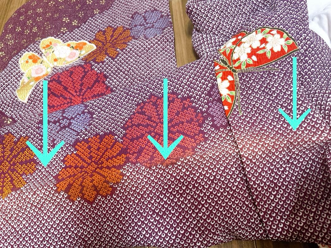 訳あり！特価品♡七五三　7歳　女の子　フルセット　一式　紫　ピンク　鹿の子柄