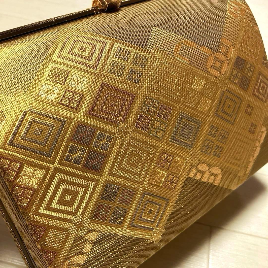 《未使用》正絹　佐賀錦　草履バッグ　ゴールド　草履はおまけ　フォーマル