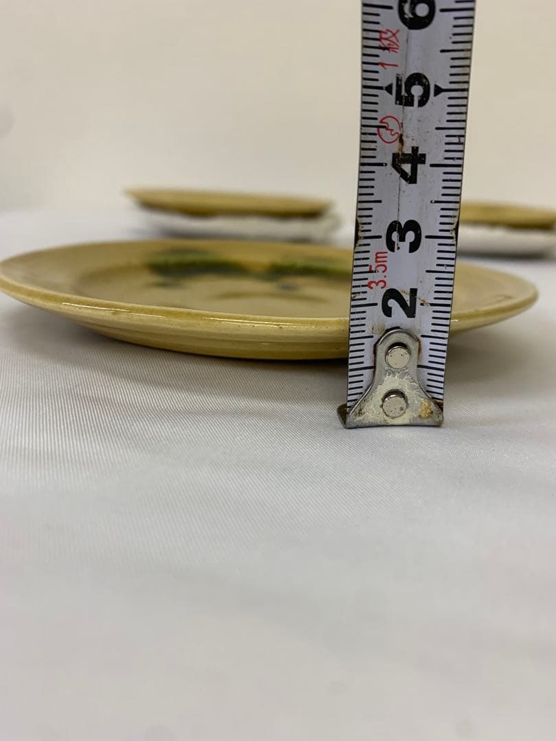 美濃焼伝統工芸士　水野敬子　黄瀬戸皿　5枚セット