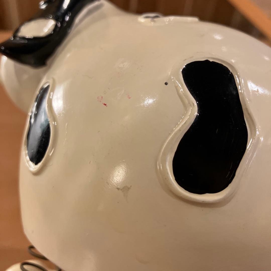 【レア★希少】貯金箱　樹脂製　足はバネ　中古