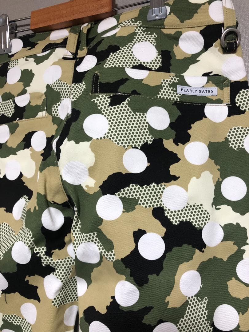 未使用 タグ付 パーリーゲイツ カモフラ柄パンツ 0 S レディース ドット