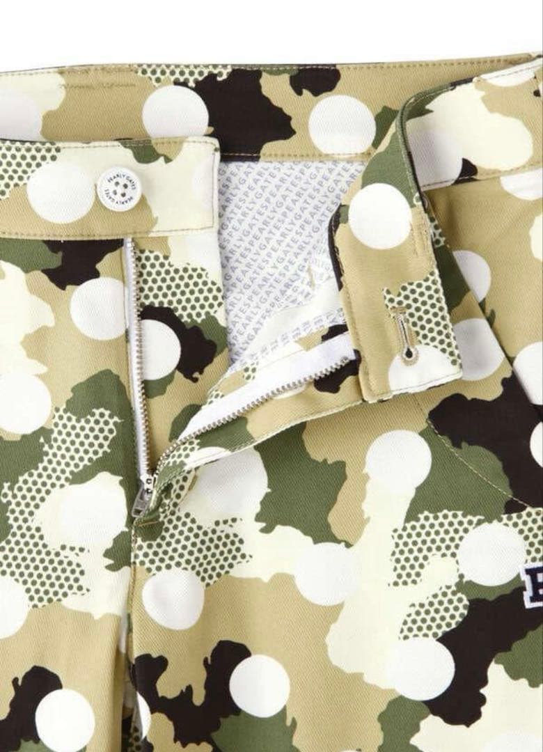 未使用 タグ付 パーリーゲイツ カモフラ柄パンツ 0 S レディース ドット