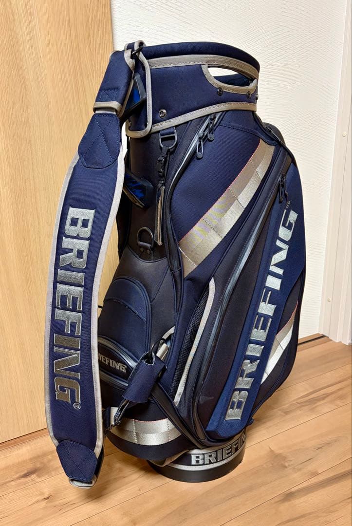 【美品】ブリーフィング25周年限定キャディバッグCR-3 #02 ネイビーマルチ