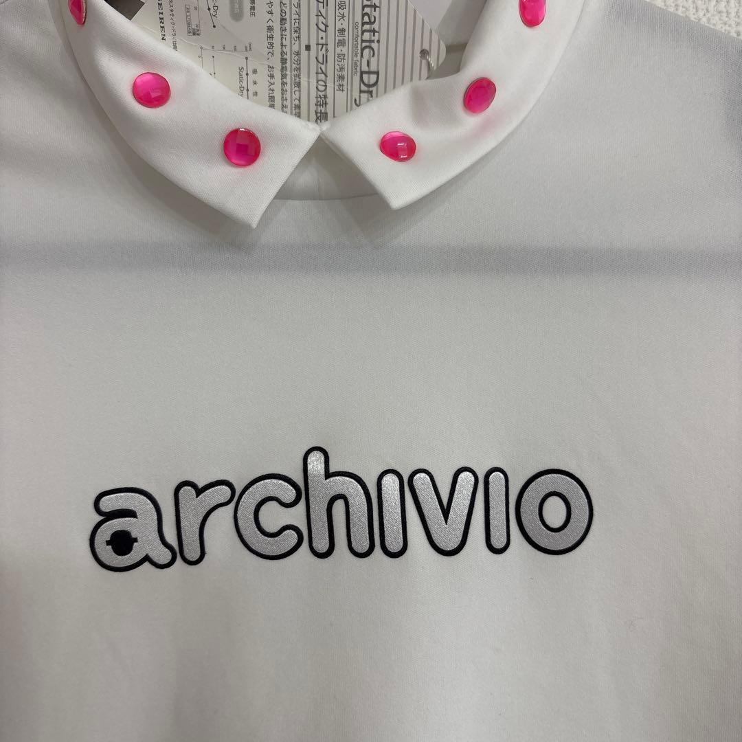 36 白　ARCHIVIO レディース　カッティング　ポロシャツ